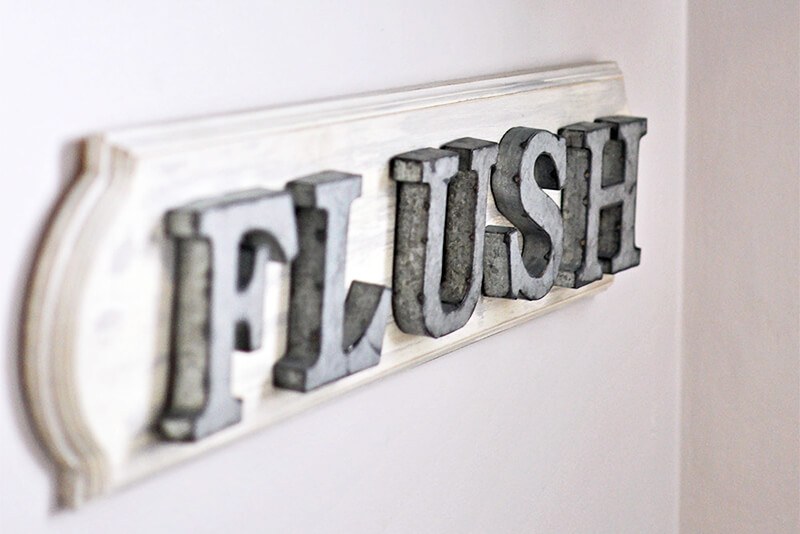 diy rustic home decor bathroom sign