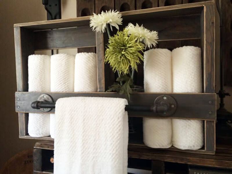 diy rustic home decor industrial pallet towel rack